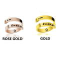 Miniatyrbild 3 av 9: 2 ST Ring dubbellager silver gold&rose gold