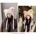 Pikkukuva 3 / 10: Faux Fur Beanies Hattu Kissa Korva Neulottu Cap PINK pink