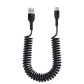 Miniatyrbilde 10 av 10: Fjær Datakabel Mobiltelefon Ladekabel RØD 1MTYPE C TYPE Red 1mType C-Type C