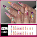 Miniatyrbilde 7 av 9: Mandel Fake Nails False Nail W373 W373 W373