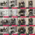 Miniatyrbillede 5 af 10: Hjørne Brusehylde Badekar Organiseringshylde SORT REKTANGEL black rectangle 2pcs