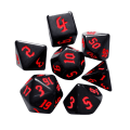 Miniatyrbillede 1 af 10: 7 stk/sæt DND Terning Polyhedral Terning RØD Red