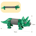 Miniatyrbillede 9 af 10: 3 STK Giraffe Pop-rør Dyre-suger-legetøj DINOSAUR-B DINOSAUR-B Dinosaur-B