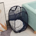 Miniatyrbillede 6 af 10: Kurv til snavset tøj Nem at folde SORT Black