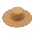 Miniatyrbilde 8 av 10: Dame Flatcap Wide Rim Filt Hat CAMEL Camel