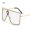 Pikkukuva 1 / 10: Rhinestone Mesh lasit Y2K aurinkolasit C04 C04 C04