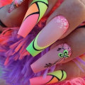 Miniatyrbilde 1 av 10: Fake Nails Lang T-form 3 3 3