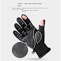 Miniatyrbillede 4 af 10: Taktiske vinterhandsker Opvarmede fleecinghandsker SORT M BLACK M
