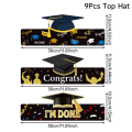 Miniatyrbillede 2 af 10: 9 stk Graduation Paper Hat Mortarboard Cap C C C