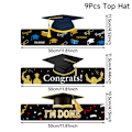 Pikkukuva 2 / 10: 9kpl Graduation Paper Hat Mortralboard Cap MIXED MIXED Mixed