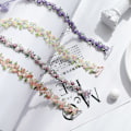 Miniatyrbillede 2 af 10: 1 par blomstrede BH-stropper Skulderstropper LYSE LILLA light purple