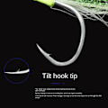 Miniatyrbillede 3 af 6: Fjer fiskekroge med line to kroge 4/0-2 STK 4/0-2 STK 4/0-2pcs