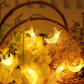 Miniatyrbillede 5 af 9: Star Moon String Lights Fairy Lights FLERFARVE STJERNE BLINKENDE Multicolor Star Flashing-Star Flashing