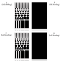 Miniatyrbild 3 av 10: 4PCS Auto Stickers Blackout Stickers 4PCSC(HALF SHADING) C(HALF 4PCSC(half shading)