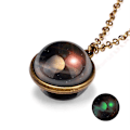 Miniatyrbilde 1 av 10: 3 STK Glow Planet Halskjede Galaxy Chain E E E