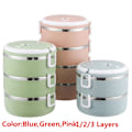 Miniatyrbild 3 av 10: 1/2/3 Layers Lunch Box Bento Box BLÅ 1 LAYER Blue 1 Layer