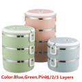 Miniatyrbilde 3 av 10: 1/2/3 Lags Matboks Bento Box GRØNN 2 LAG Green 2 Layers