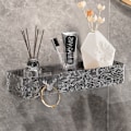 Miniatyrbillede 1 af 8: Opbevaringsstativ til badeværelset Vægopbevaringsstativ GRÅ Grey