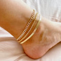 Miniatyrbilde 6 av 10: Metallkjede kjede anklet C C C