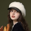 Miniatyrbilde 3 av 10: Ull Filt Visir Lue Beret BEIGE beige