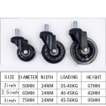 Miniatyrbillede 2 af 10: 1/2 stk Kontorstol Hjul Hjul Gummi Hjul 2 2 inch2pcs