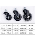 Miniatyrbillede 2 af 10: 1/2 stk Kontorstol Hjul Hjul Gummi Hjul 3 3 inch1pc