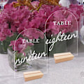 Miniatyrbillede 10 af 10: 2 stk. bordnummerskilt klare displayskilte LSTYLE 2 STYLE 2 LStyle 2