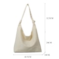 Miniatyrbillede 2 af 10: Canvas Tote Taske SORT black