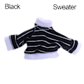 Miniatyrbild 1 av 10: Ministickad tröja Docktröja SVART TRÖJA TRÖJA Black Sweater-Sweater