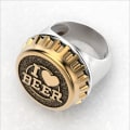 Pikkukuva 9 / 10: Cap korkkirengas I Love Beer Ring SILVER 9 Silver 9