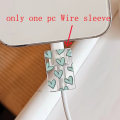 Miniatyrbilde 6 av 10: 2Sett Datakabel Winder Lader Adapter Veske ROSA HJERTE ROSA Pink Heart