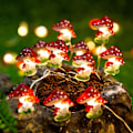 Miniatyrbillede 7 af 10: 3D Mushroom Lamp String Lamper Mushroom 3M BATTERIFLIMKER 3M 3m BatteryFlickering