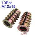 Pikkukuva 1 / 10: 10 kpl / erä kuusiomutteri kuusikulmainen puolisuunnikkaan muotoinen mutteri 10 kpl M10X15 10 kpl 10Pcs M10x15