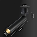 Miniatyrbilde 1 av 9: LED Taklampe Spot Light 7W-SORT 7W-SORT 7W-Black