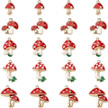 Pikkukuva 1 / 6: 20 kpl emalisieniriipus Charms Red Mushroom