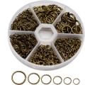 Miniatyrbilde 1 av 7: 1760 stk O-ringkoblinger Hoppringer Antik bronse