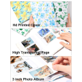 Miniatyrbilde 2 av 8: Instant Camera Photo Album 3 tommers bildeoppbevaringsveske BLÅ Blue Flower