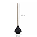 Miniatyrbillede 2 af 10: Gummi Toilet Stempel Stort Afløbsstempel SORT Black