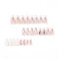 Miniatyrbild 4 av 6: Fake Nails French White Edge Flower