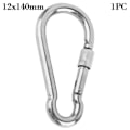 Pikkukuva 1 / 10: 1/2 kpl kiipeilyvarusteiden karbiinihaka, turvakoukku 12x140 mm 12x140mm