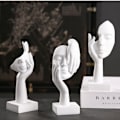 Miniatyrbilde 7 av 8: Abstrakt statue Desktop Ornament SORT C C Black C-C
