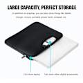 Miniatyrbild 9 av 10: 11 13 14 15 tums fodral Handväska Laptopväska CASE 13,3 tum Black 13.3 inch