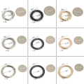 Miniatyrbillede 9 af 10: 5 stk Spring Runde Ringe Taske Bæltespænder SØLV 41MM Silver 41mm