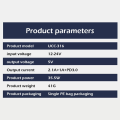 Miniatyrbillede 7 af 10: Bilopladerstik USB-opladningssplitterudtag 2.1A 1A PD3.0
