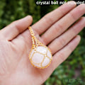 Miniatyrbillede 1 af 10: Crystal Holder Cage Halskæde Crystal Net Metal Halskæde GULD L Gold L