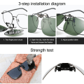 Miniatyrbilde 6 av 10: Clip-On polariserte solbriller Flip-up solbriller til Night Vision