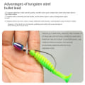 Miniatyrbilde 3 av 10: 1/2/3/4/5 stk Fiske Tungsten fallsynke 3.5G-3STK 3.5G-3STK 3.5g-3pcs