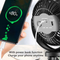 Miniatyrbillede 4 af 8: Blæksprutte Fan Stroller Fan SORT 5200MAH 5200MAH