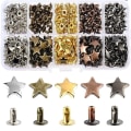 Pikkukuva 1 / 4: Star Cap Nahkaniittien sarja Putkimainen metalliniitti niitit Studs Kit