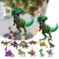 Pikkukuva 10 / 10: Jouluiset dinosauruskoristeet joulukuusen dinosaurusriipus 6 6 6